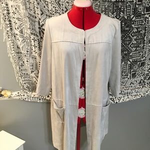 Alfani Suede Womens Blazer Jacket